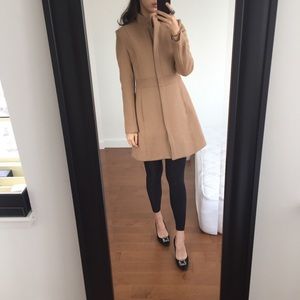 theory coat camel